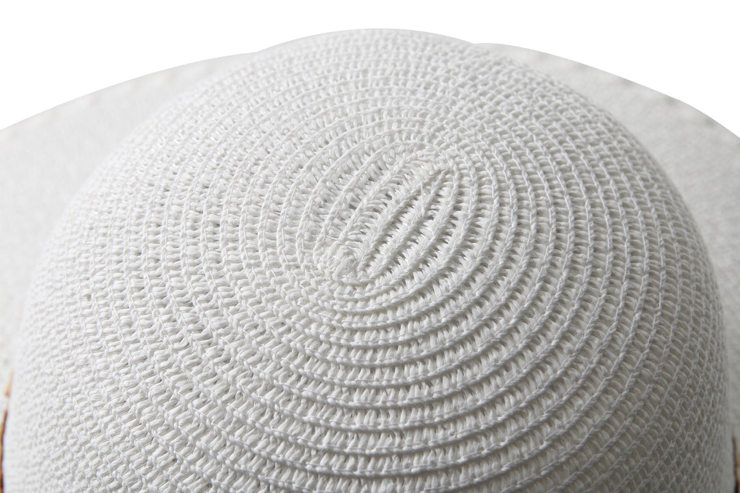 Hat Round Sunflower White