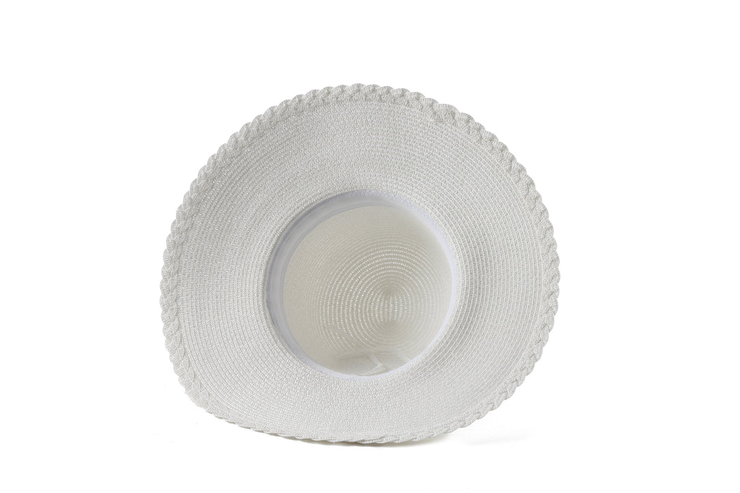 Hat Round Sunflower White