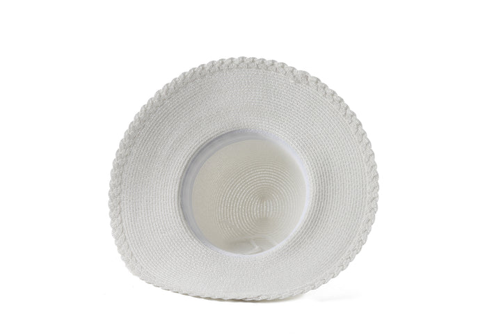 Hat Round Sunflower White