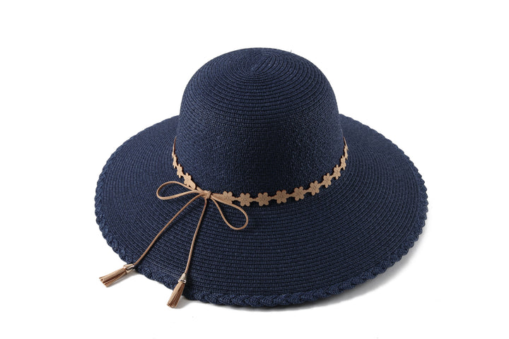 Hat Round Sunflower Navy