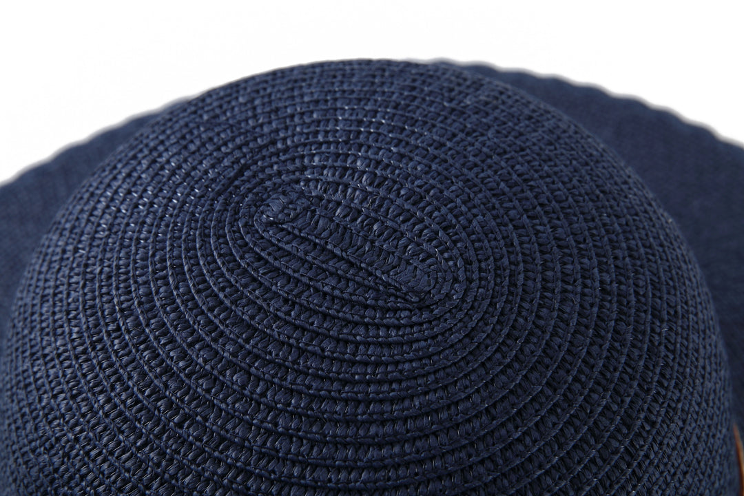 Hat Round Sunflower Navy