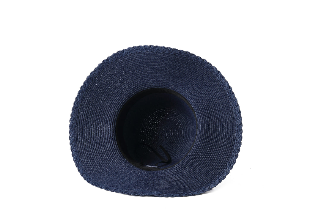 Hat Round Sunflower Navy