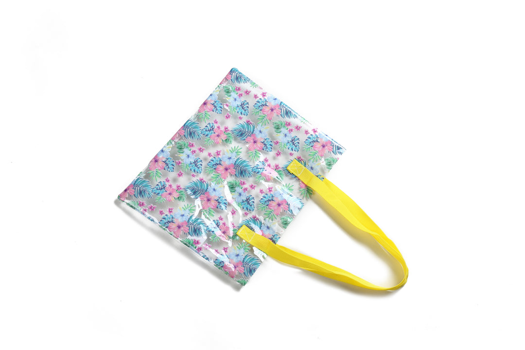 EH Clear Tote Monstera Blue
