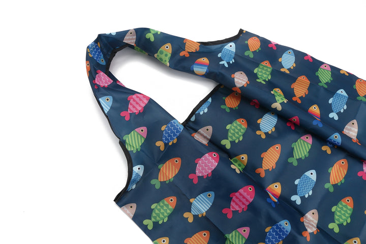 Foldable Bag Jackie Simple Fish Blue