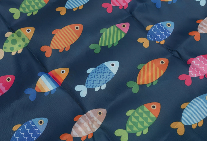 Foldable Bag Jackie Simple Fish Blue