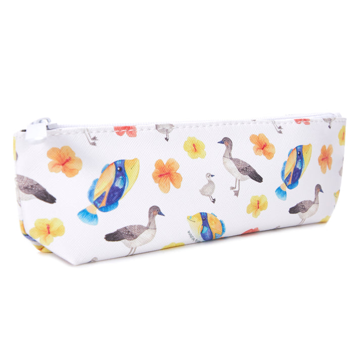 Pouch Pencil Humu Nene Hibiscus White