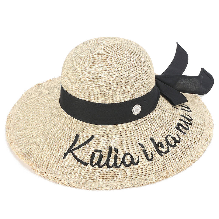 Hat Gardenia Kulia i ka nu'u Beige