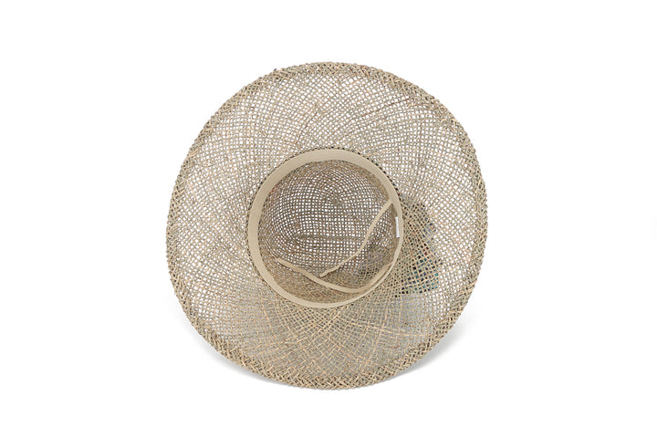 Hat Tulip Straw Blue Dots