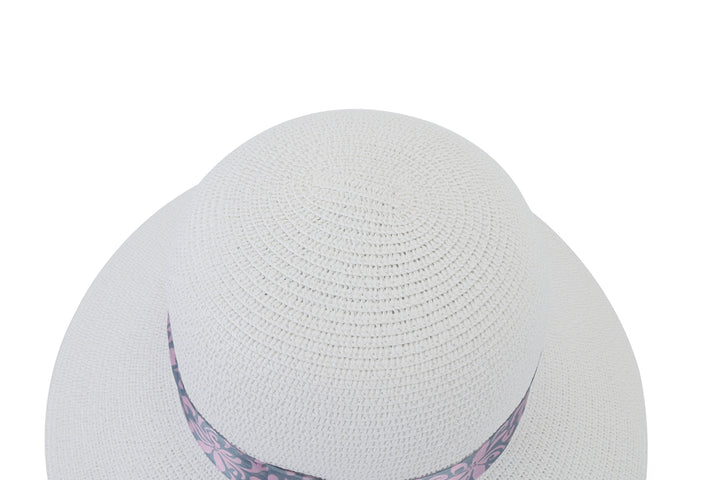 Hat Orchid White Tapa Tiare Pink Grey