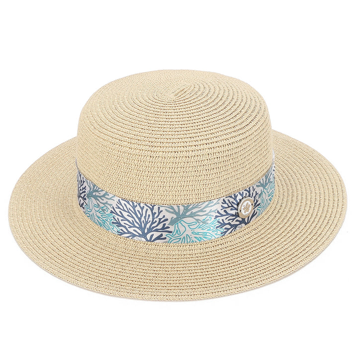 Hat Lily White Coral Blue