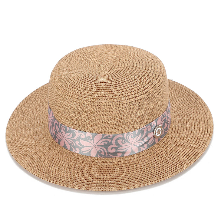 Hat Lily Brown Tapa Tiare Pink Grey