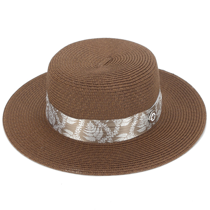 Hat Lily Dark Brown Fern Lei Brown