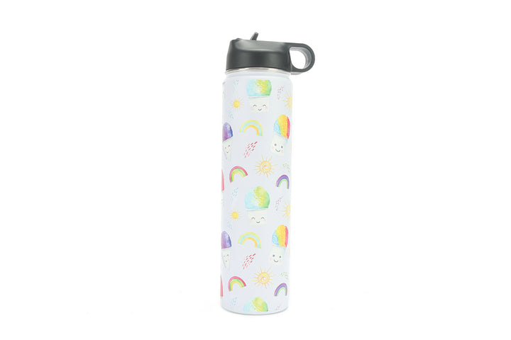Insulated Water Bottle 24oz Shave Ice White
