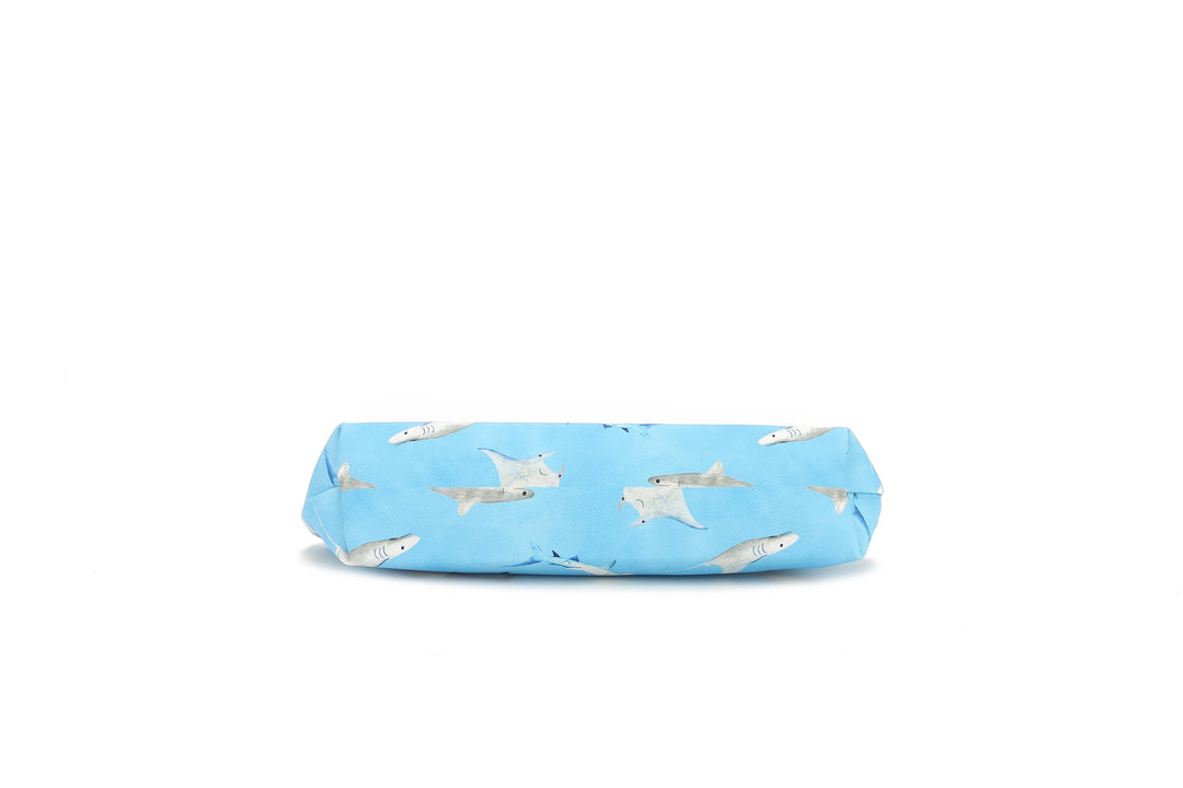 Pouch Pencil Case Happy Sharks Blue