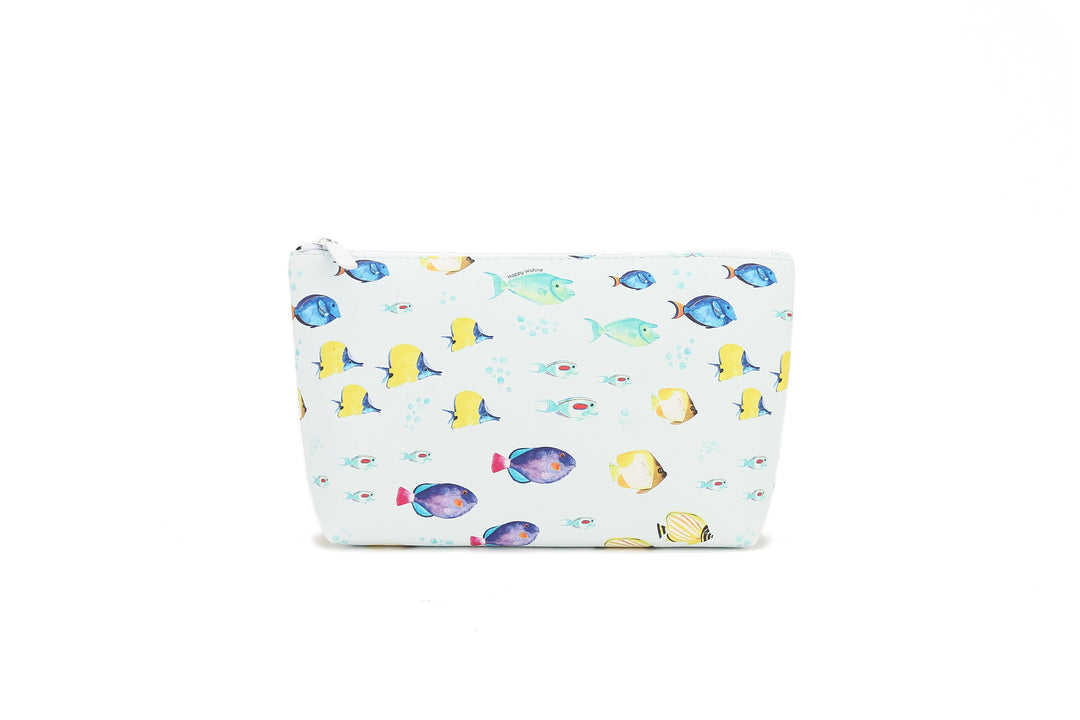 Pouch Gusset Medium Fish Ohana Blue