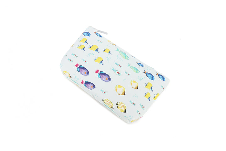Pouch Gusset Medium Fish Ohana Blue