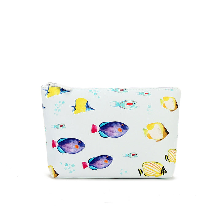 Pouch Gusset Small Fish Ohana Blue