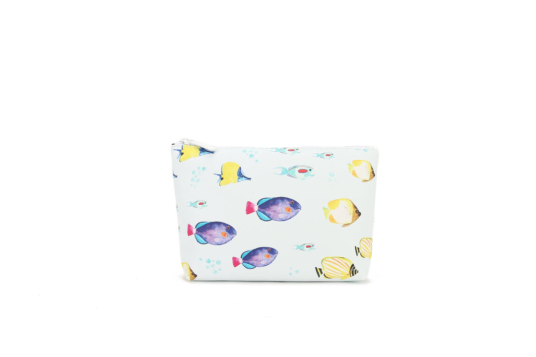 Pouch Gusset Small Fish Ohana Blue