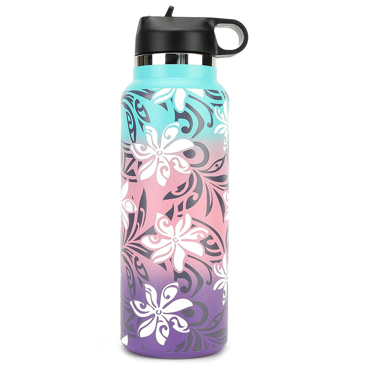 Insulated Water Bottle 40oz Tiare Infinity Aqua-Pink-Purple