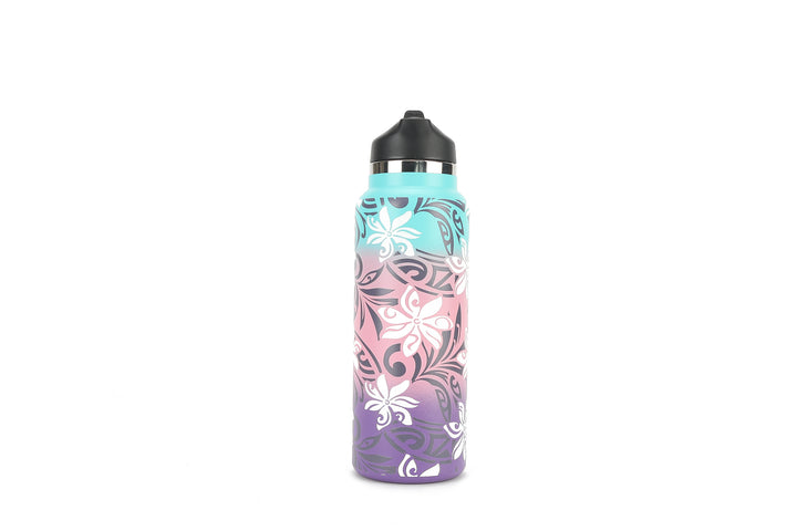 Insulated Water Bottle 40oz Tiare Infinity Aqua-Pink-Purple