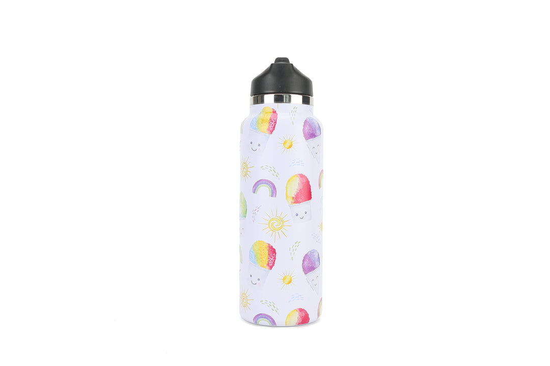 Insulated Water Bottle 40oz Shave Ice White