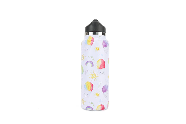 Insulated Water Bottle 40oz Shave Ice White