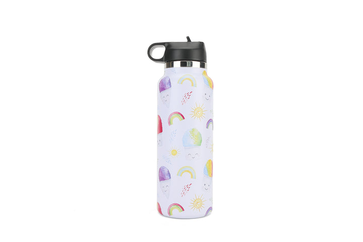 Insulated Water Bottle 40oz Shave Ice White