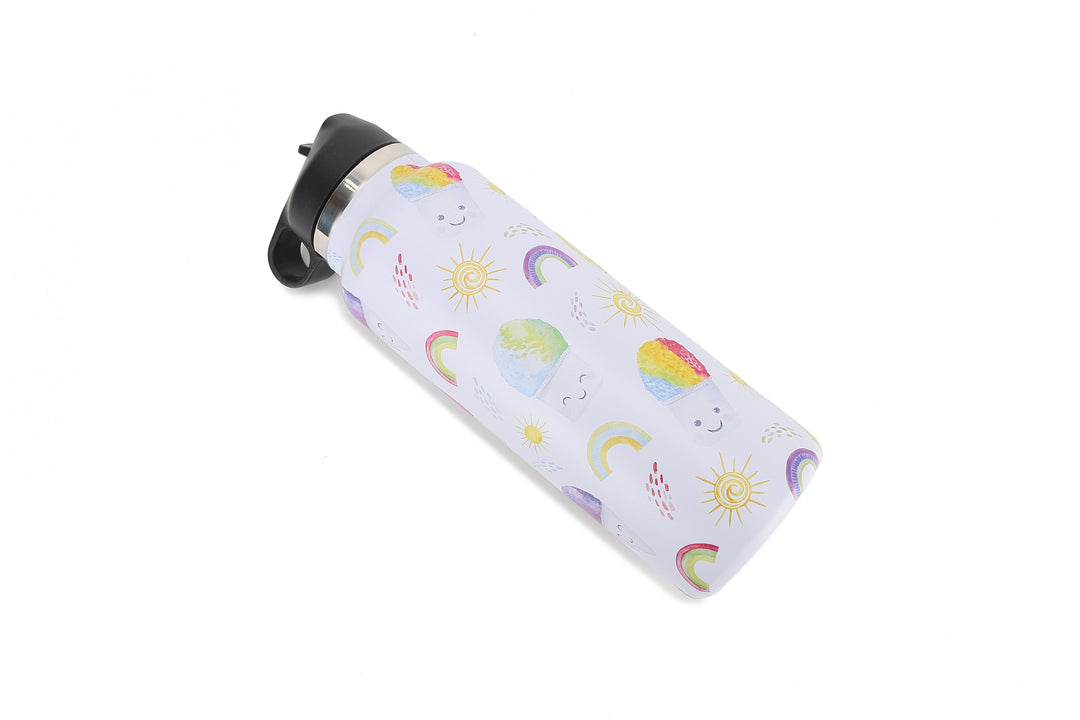 Insulated Water Bottle 40oz Shave Ice White