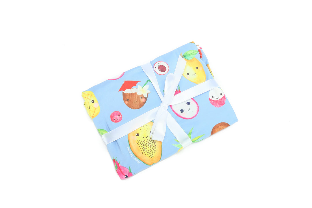 Baby Nursing Carseat Cover Hawaiʻi Fruits Blue