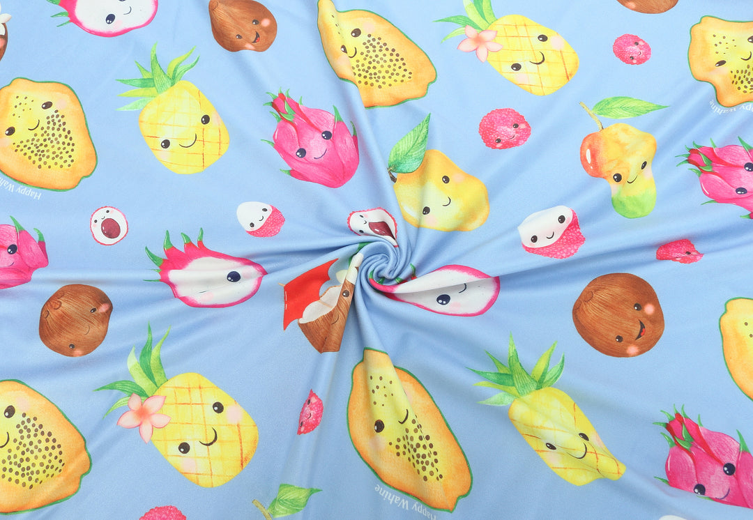 Baby Nursing Carseat Cover Hawaiʻi Fruits Blue