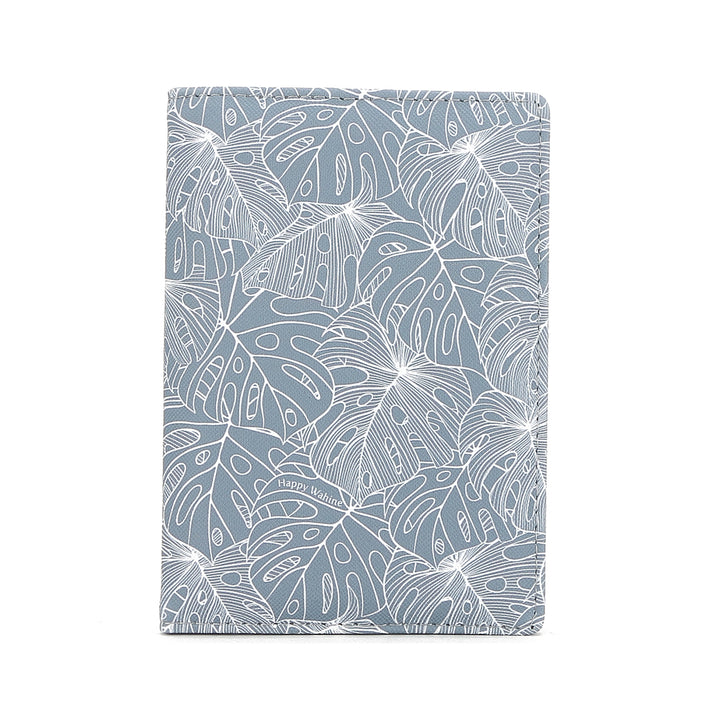 Passport Case Monstera Lines Grey