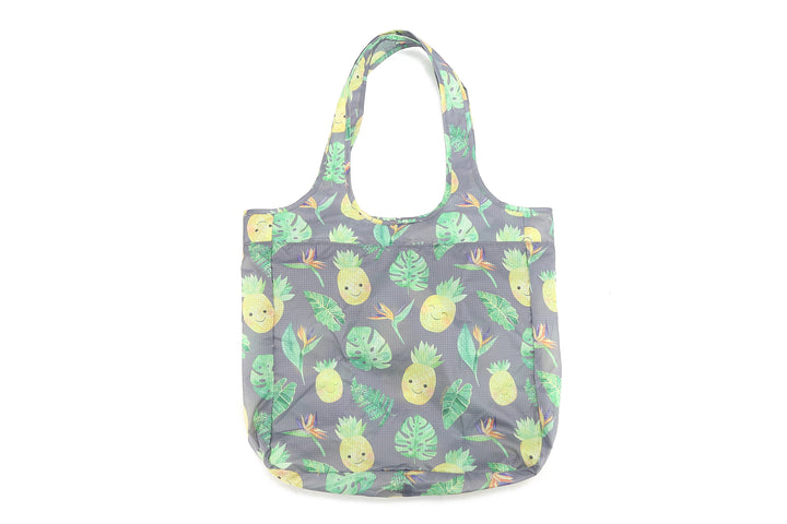 Foldable Bag Jacqueline Pineapple Monstera Grey