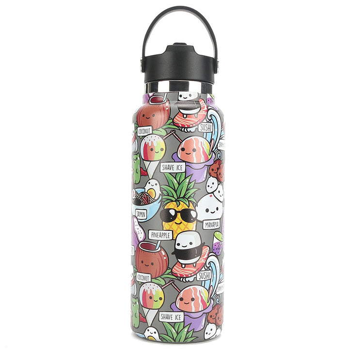 Insulated Water Bottle 40oz Craving Hawaii Grey