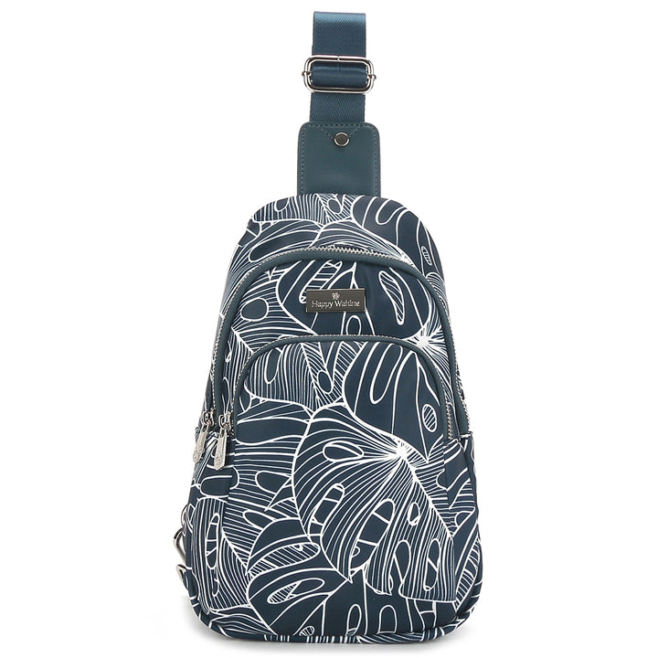Sling Bag Ke'olu Monstera Lines Navy
