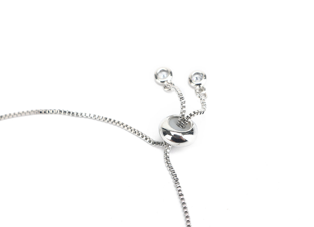 JW Crystal Bracelet Airplane Silver