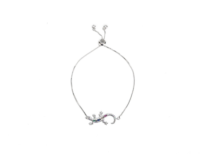 JW Crystal Bracelet Gecko Silver