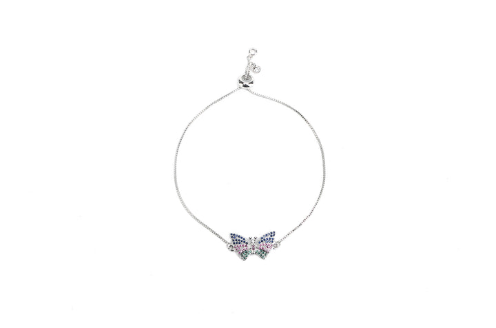 JW Crystal Bracelet Butterfly Silver