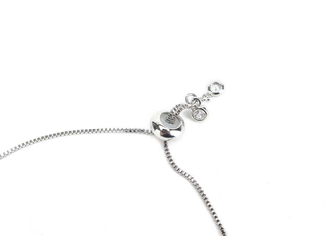 JW Crystal Bracelet Butterfly Silver