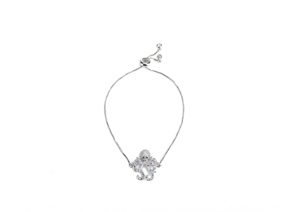 JW Crystal Bracelet Octopus Silver
