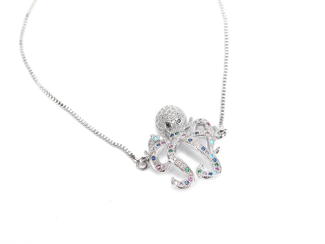JW Crystal Bracelet Octopus Silver