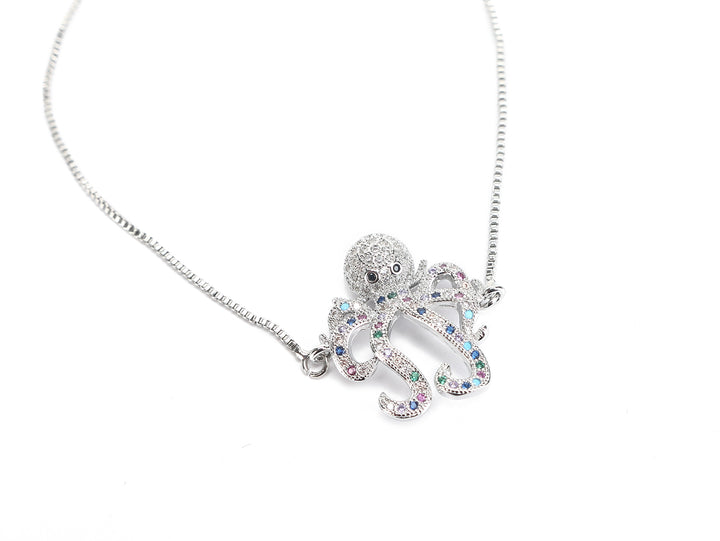 JW Crystal Bracelet Octopus Silver