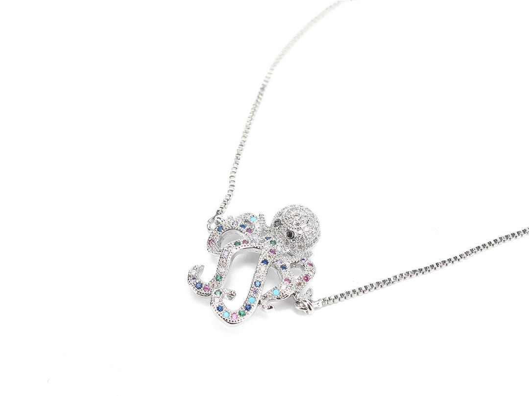 JW Crystal Bracelet Octopus Silver