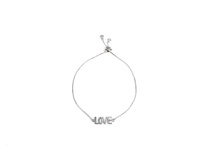 JW Crystal Bracelet Love Silver
