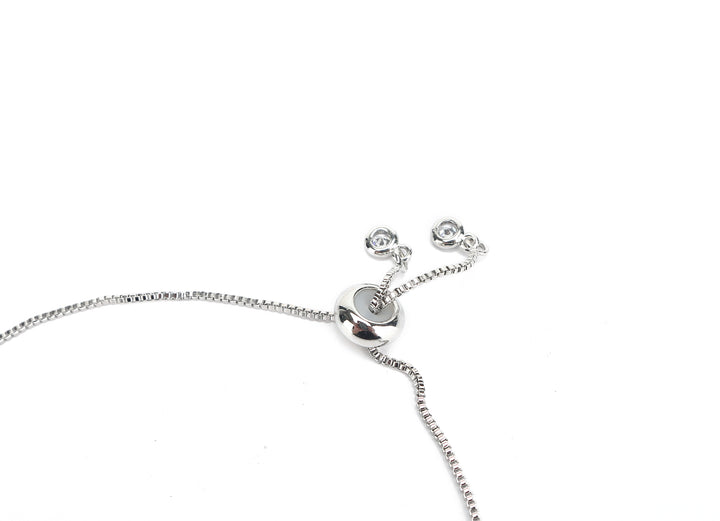 JW Crystal Bracelet Heart Silver