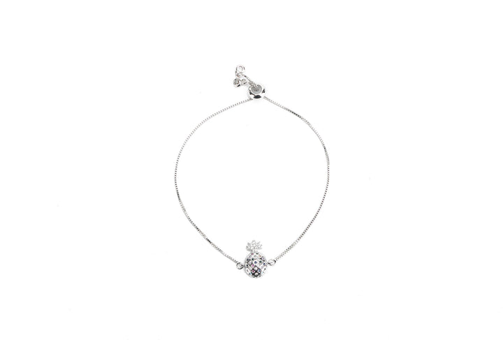 JW Crystal Bracelet Pineapple Large Silver