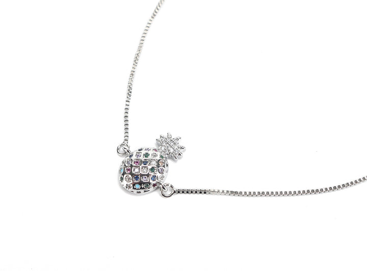 JW Crystal Bracelet Pineapple Large Silver
