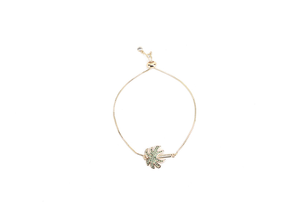JW Crystal Bracelet Palmtree Gold
