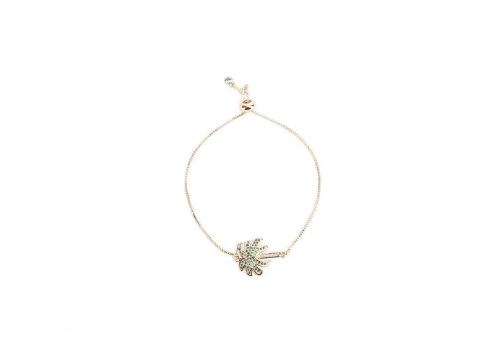 JW Crystal Bracelet Palmtree Gold