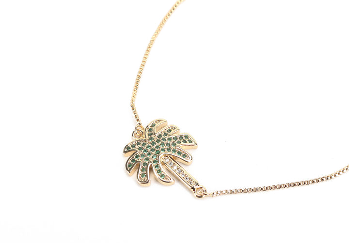 JW Crystal Bracelet Palmtree Gold