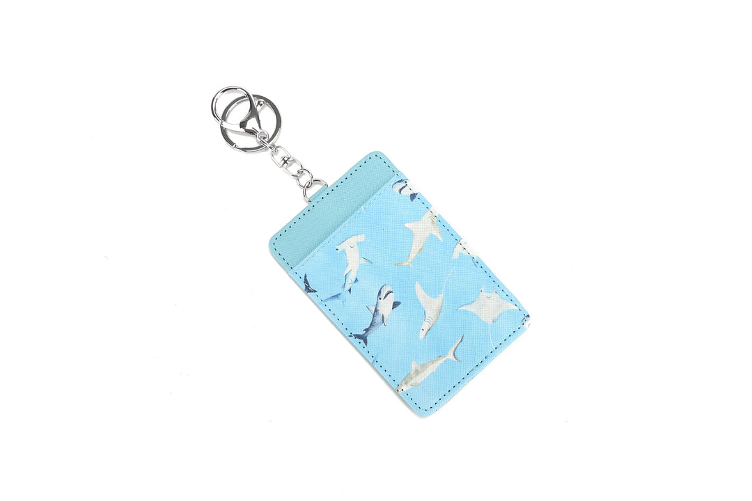 Card Case April Happy Sharks Blue